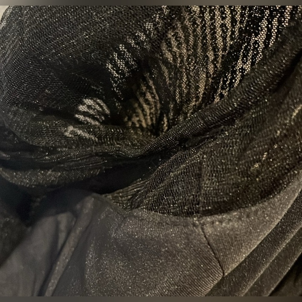 NWT MAC DUGGAL LONG SLEEVED RUFFLE TIERED MIDI DRESS BLACK  26299 - Picture 14 of 14